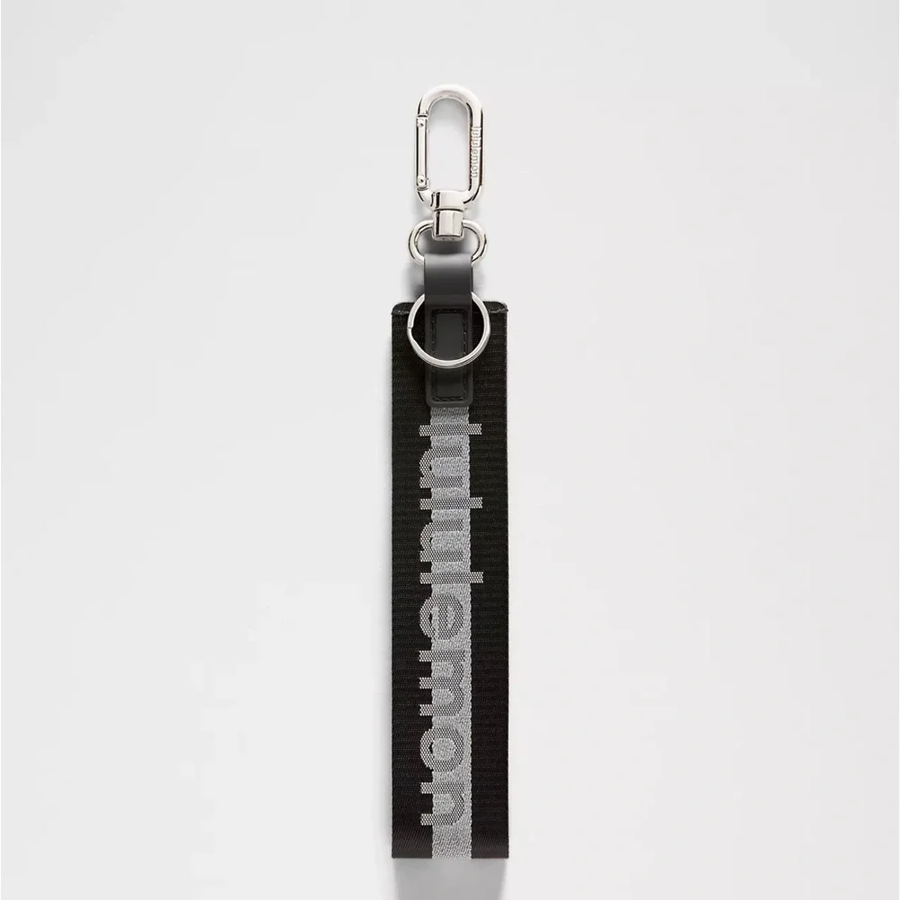 Lululemon Never Lost Keychain Reflective- Black/White